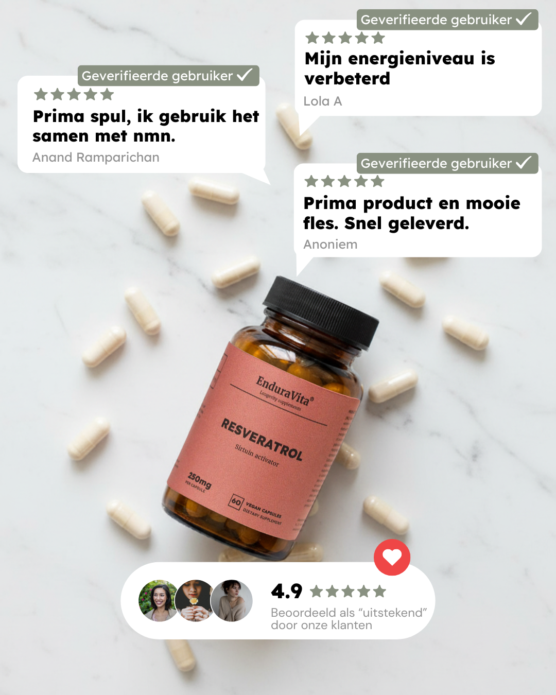 Resveratrol kapsler 250 mg